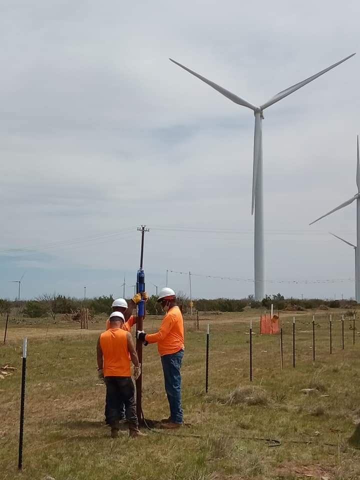 Commercial fencing project at wind farm